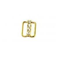 Rectangle Diamante Accessories 10mm x 12mm Gold