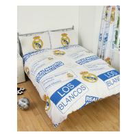 real madrid cf patch double duvet cover and pillowcase set