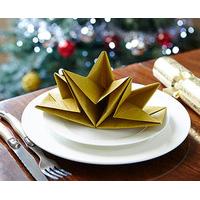 Ready Folded Napkins (12), Gold, Paper