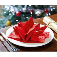 Ready Folded Napkins (2 - SAVE £2), Red x 2, Paper