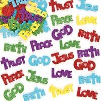 religious glitter foam stickers pack of 150
