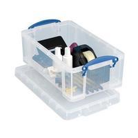 really useful 5l plastic lightweight robust stackable storage box clea ...