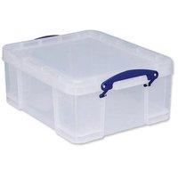Really Useful (18L) Plastic Lightweight Robust Stackable Storage Box (Clear)