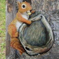 Red Squirrel Bird Feeder Ornament