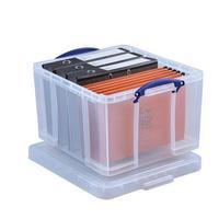 Really Useful (42L) Plastic Lightweight Robust Stackable Storage Box (Clear)