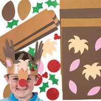 Reindeer Handprint Crown Kits Bulk Pack (Pack of 32)