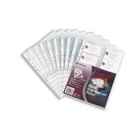 Rexel (A4) Clear Multipunched Business Card Pockets - Pack of 10 Pockets for 20 Business Cards