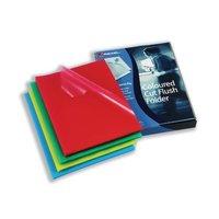 Rexel (A4) Polypropylene Cut Flush Folder (Assorted Colours) - 1 x Pack of 100 Folders