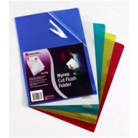 Rexel Nyrex (A4) Cut Flush Folders (Blue) - 1 x Pack of 25 Folders