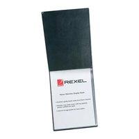 rexel slimview a4 leather look display book black 1 x pack of 50 pocke ...