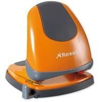 rexel easy touch low force 2 hole punch orange