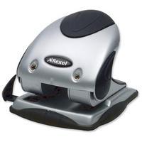 Rexel P240 Heavy Duty 2-Hole Punch (Black/Silver) with Nameplate