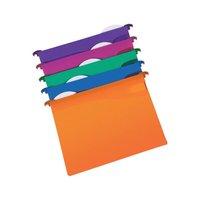 Rexel Multifile Extra (A4) Polypropylene Suspension File V-Base 30mm (Assorted Colours) - 1 x Pack of 10 Suspension Files