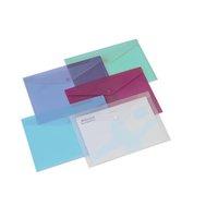 Rexel (A4) Popper Wallets (Assorted Colours) - 1 x Pack of 6 Wallets