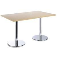 Rectangular Table With Double Trumpet Base - White