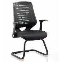 Relay Mesh Cantilever Chair Black Standard Delivery