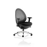 Revo Black Shell Charcoal Mesh Operator Chair