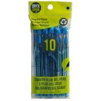 Recycled Smooth Glide Gel Pens - 10 Pack - Blue Ink
