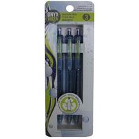 recycled retractable medium ballpoint pens 3 pack blue ink