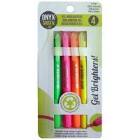 recycled gel highlighters 4 pack assorted bright colours