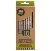 Recycled Newspaper HB Pencils With White Eraser - 10 Pack