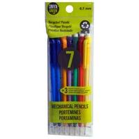 Recycled Plastic 0.7mm Mechanical Pencils - 7 Pack - Assorted Colours