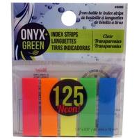 recycled pet self adhesive index strips 5 rainbow colours 125 pack