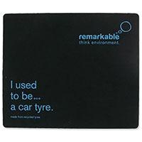 Remarkable Black/Blue Recycled Tyre Mouse Mat