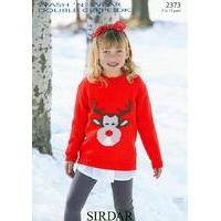 reindeer sweater in sirdar wash n wear double crepe dk 2373