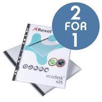 Rexel Ecodesk A4 Top Opening Pockets 1 x Pack of 25 Pockets Ref