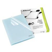 Rexel A4 Polypropylene Cut Flush Folder Clear - 1 x Pack of 100