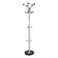 Revolving Coat Stand Revolving Head 8 Pegs 5 Hooks Black Chrome 162442