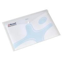 Rexel A4 Popper Wallets White - 1 x Pack of 5 Wallets 16129WH