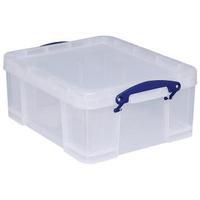 Really Useful 18L Plastic Lightweight Robust Stackable Storage Box
