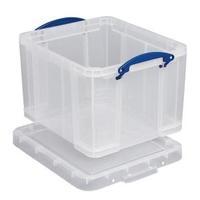 Really Useful 35L A4 Suspension File Box Clear 35C