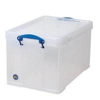 Really Useful 84L Plastic Lightweight Robust Stackable Storage Box