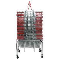 Red Wire Baskets 21 Litres Capacity Pack of 20 Plus Mobile Storage