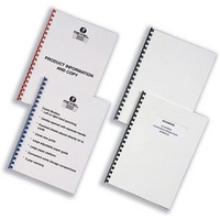 Rexel A4 Gloss Binding Covers Plain 250gsm White - 2 x Pack of 50