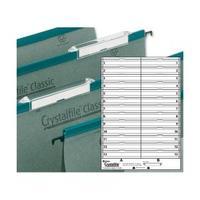 Rexel Crystalfile Classic Card Inserts White - 1 x Pack of 50 Inserts