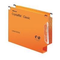 rexel crystalfile extra lateral file 30mm 300 sheets orange 1 x pack