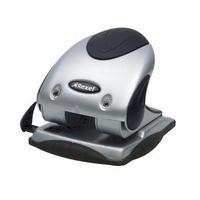 Rexel P240 Heavy Duty 2-Hole Punch BlackSilver with Nameplate 2100748