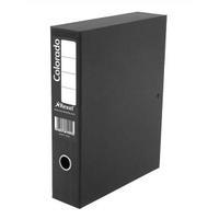 Rexel Colorado A4 Lockspring Box File 70mm Spine Black - 1 x Pack of 5