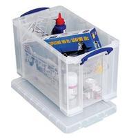 Really Useful 24L A4 Suspension File Box Clear 24C