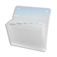 Rexel Ice Expanding File with 6 Pockets Clear 2102033