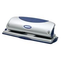 rexel p425 all metal 4 hole punch silverblue capacity 25 x 80gsm