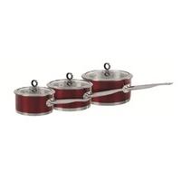 Red 3 Piece Pan Set