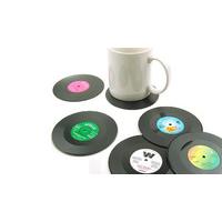 Retro Vinyl Coasters - 6, 12 or 18