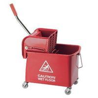 Red Mobile Mop Bucket and Wringer 20 Litre 101248RD