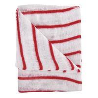 Red and White Hygiene Dishcloths 16x12 Inches Pack of 10 100755RD