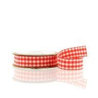 red gingham ribbon 16 mm x 3 m